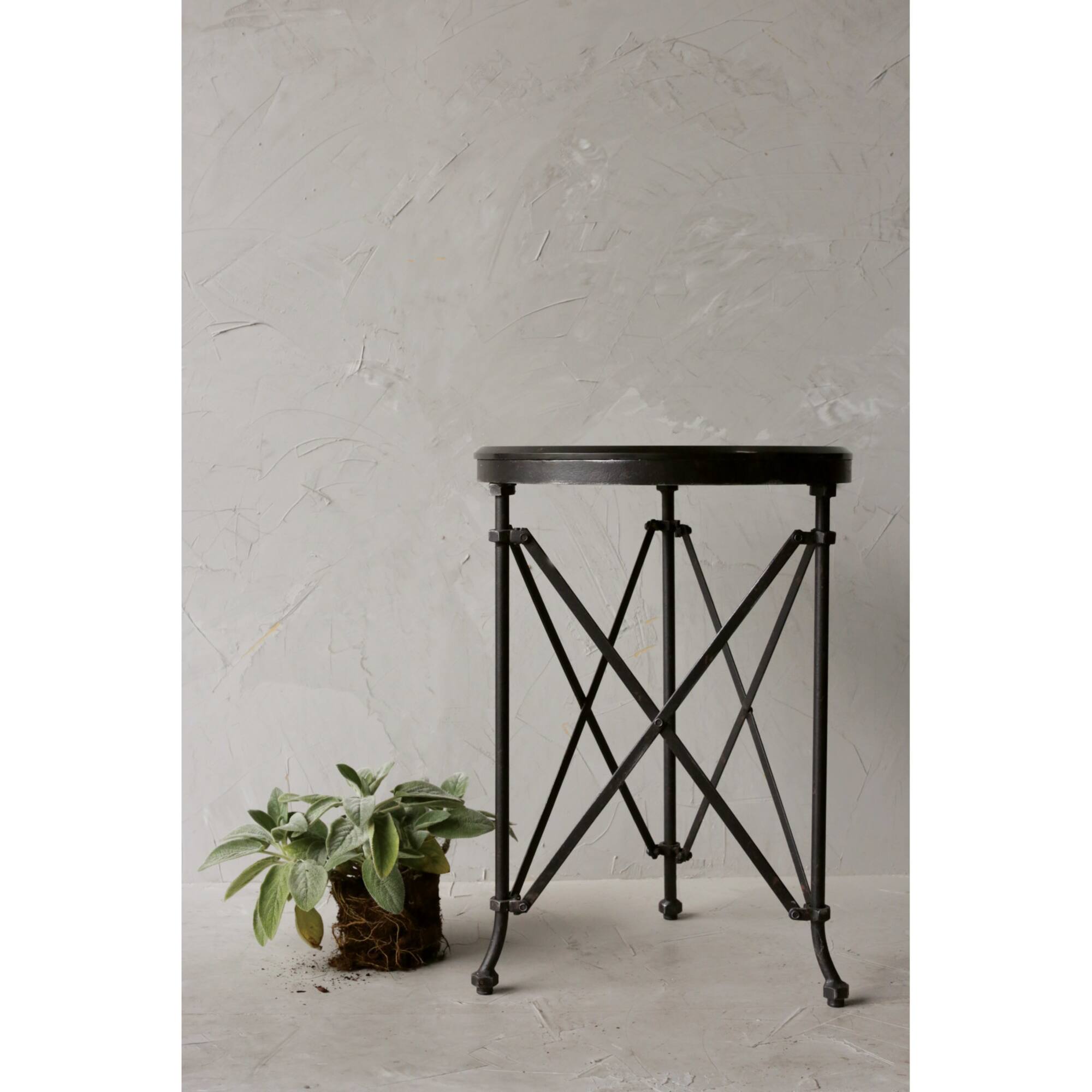 Hello Honey® 28'' Metal Table with Marble Top